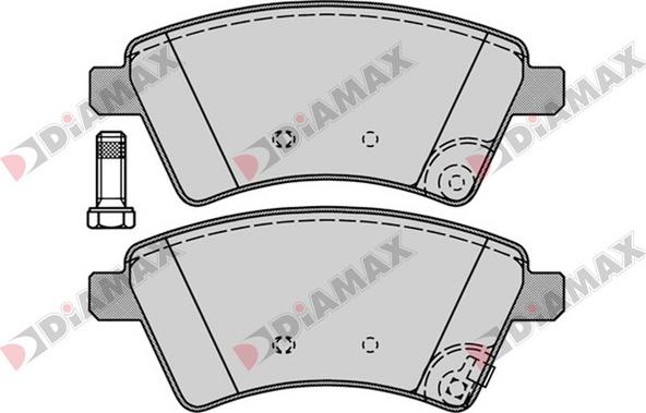 Diamax N09378 - Тормозные колодки, дисковые, комплект autospares.lv