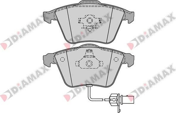 Diamax N09373 - Тормозные колодки, дисковые, комплект autospares.lv