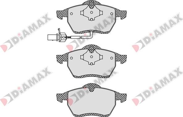 Diamax N09372 - Тормозные колодки, дисковые, комплект autospares.lv