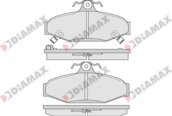 Diamax N09294 - Тормозные колодки, дисковые, комплект autospares.lv