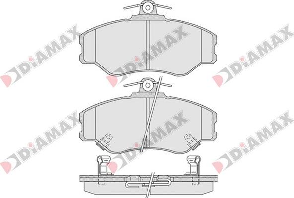 Diamax N09290 - Тормозные колодки, дисковые, комплект autospares.lv