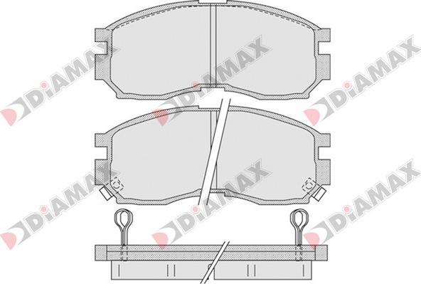 Diamax N09291 - Тормозные колодки, дисковые, комплект autospares.lv