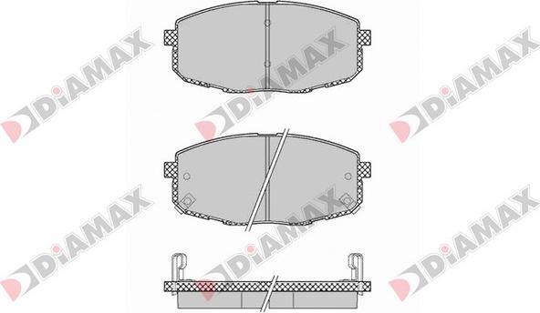 Diamax N09245 - Тормозные колодки, дисковые, комплект autospares.lv