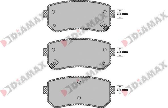 Diamax N09246 - Тормозные колодки, дисковые, комплект autospares.lv