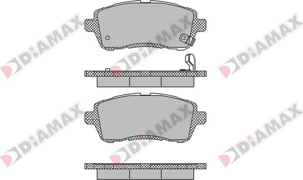 Diamax N09248 - Тормозные колодки, дисковые, комплект autospares.lv