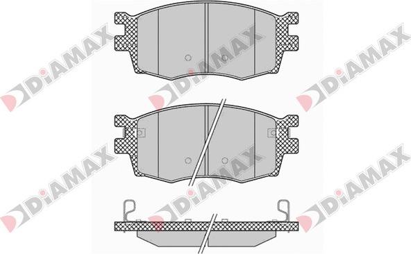 Diamax N09243 - Тормозные колодки, дисковые, комплект autospares.lv