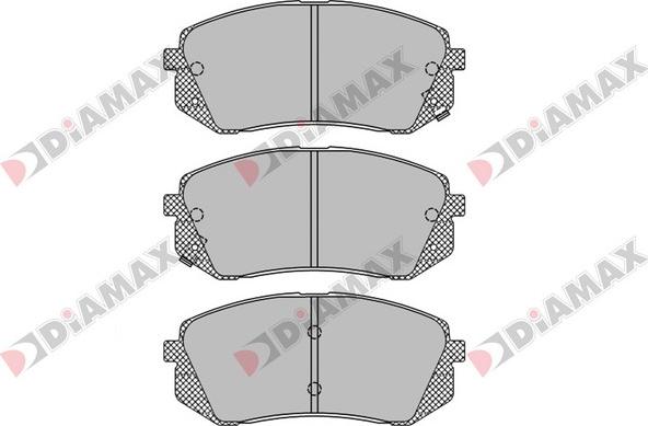 Diamax N09255 - Тормозные колодки, дисковые, комплект autospares.lv