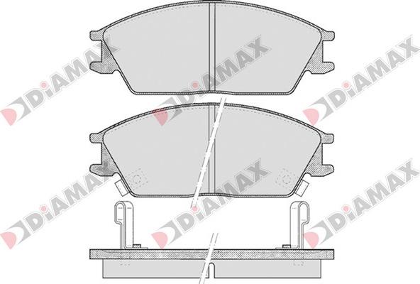 Diamax N09250 - Тормозные колодки, дисковые, комплект autospares.lv