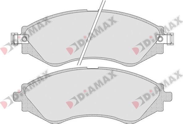 Diamax N09251 - Тормозные колодки, дисковые, комплект autospares.lv