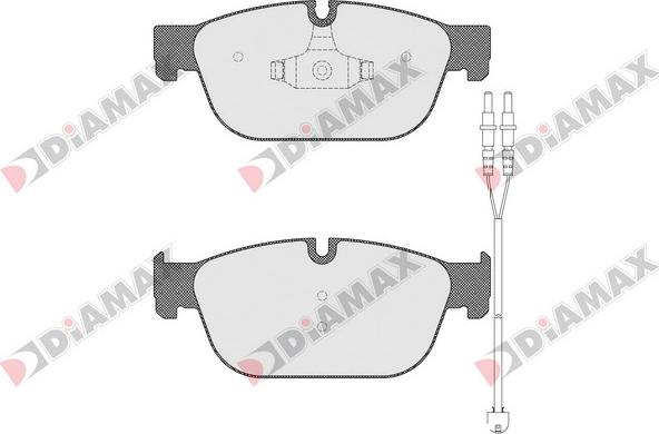 Diamax N09258A - Тормозные колодки, дисковые, комплект autospares.lv