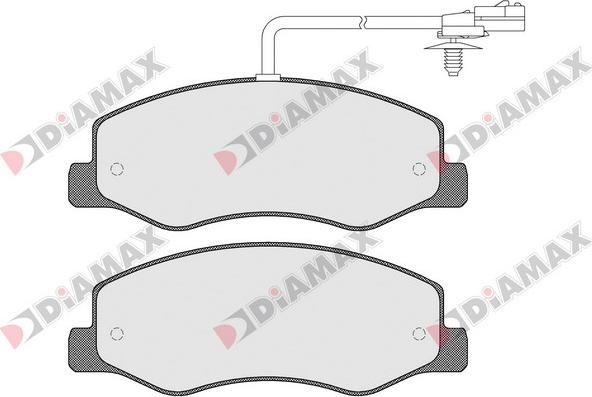 Diamax N09257 - Тормозные колодки, дисковые, комплект autospares.lv