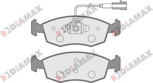 Diamax N09262 - Тормозные колодки, дисковые, комплект autospares.lv