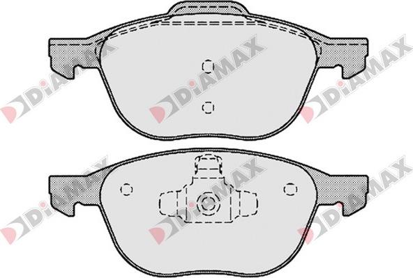 Diamax N09267 - Тормозные колодки, дисковые, комплект autospares.lv