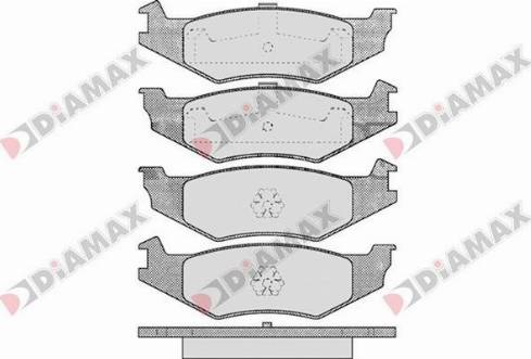 Diamax N09218 - Тормозные колодки, дисковые, комплект autospares.lv