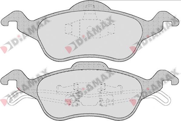 Diamax N09212 - Тормозные колодки, дисковые, комплект autospares.lv