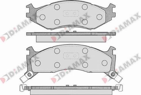 Diamax N09217 - Тормозные колодки, дисковые, комплект autospares.lv