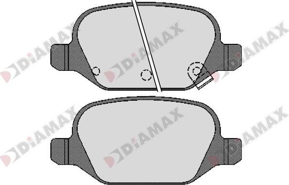 Diamax N09284 - Тормозные колодки, дисковые, комплект autospares.lv