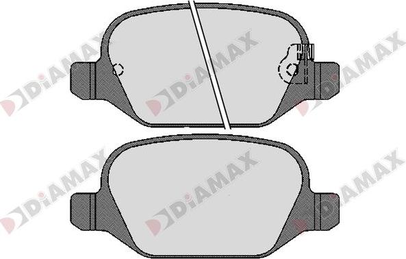 Diamax N09285 - Тормозные колодки, дисковые, комплект autospares.lv