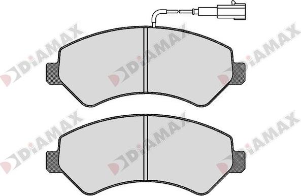 Diamax N09281 - Тормозные колодки, дисковые, комплект autospares.lv