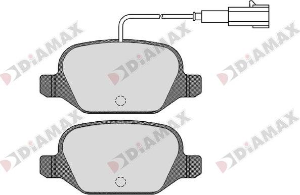 Diamax N09283 - Тормозные колодки, дисковые, комплект autospares.lv