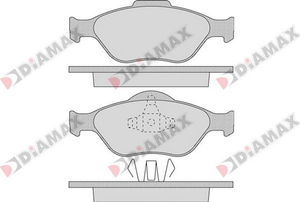 Diamax N09239 - Тормозные колодки, дисковые, комплект autospares.lv