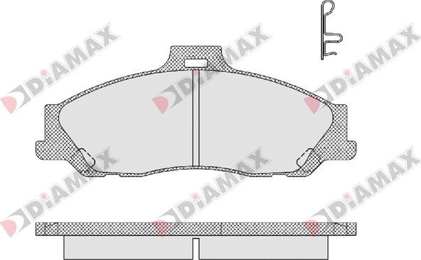 Diamax N09237 - Тормозные колодки, дисковые, комплект autospares.lv