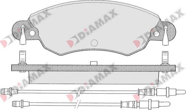 Diamax N09224 - Тормозные колодки, дисковые, комплект autospares.lv