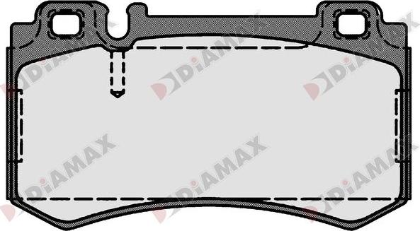 Diamax N09279 - Тормозные колодки, дисковые, комплект autospares.lv