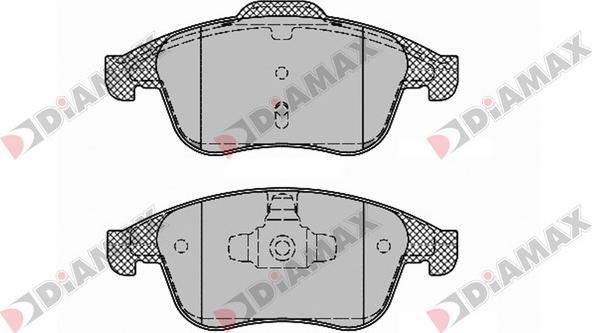 Diamax N09274 - Тормозные колодки, дисковые, комплект autospares.lv