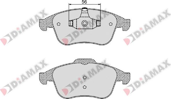 Diamax N09275 - Тормозные колодки, дисковые, комплект autospares.lv