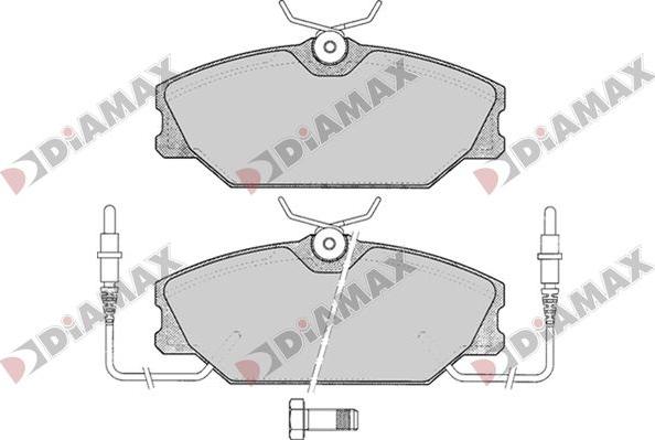 Diamax N09792 - Тормозные колодки, дисковые, комплект autospares.lv