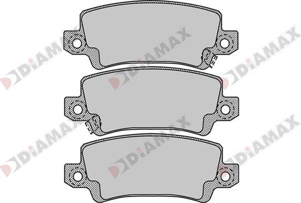 Diamax N09749 - Тормозные колодки, дисковые, комплект autospares.lv