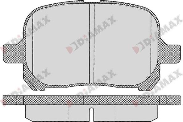 Diamax N09747 - Тормозные колодки, дисковые, комплект autospares.lv