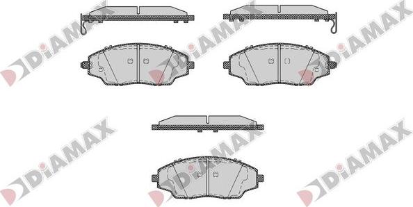 Diamax N09755 - Тормозные колодки, дисковые, комплект autospares.lv