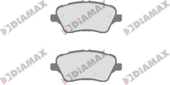 Diamax N09764 - Тормозные колодки, дисковые, комплект autospares.lv