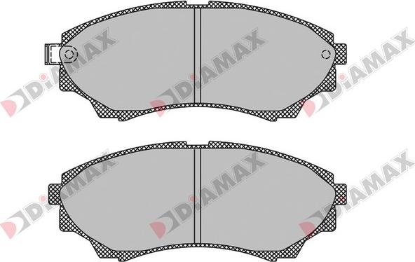 Diamax N09705 - Тормозные колодки, дисковые, комплект autospares.lv