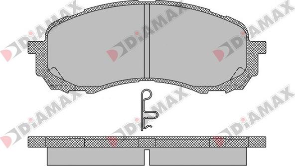 Diamax N09703 - Тормозные колодки, дисковые, комплект autospares.lv