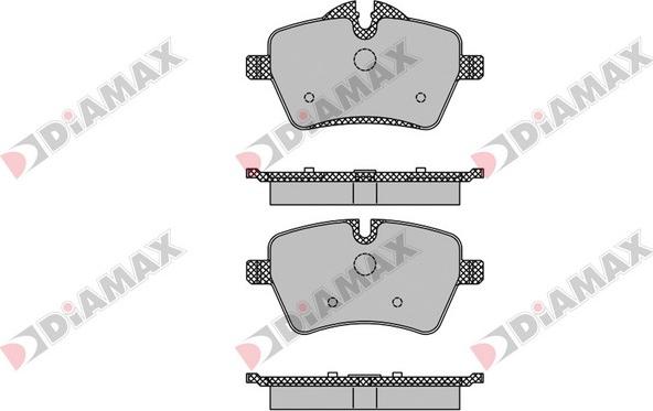 Diamax N09718 - Тормозные колодки, дисковые, комплект autospares.lv