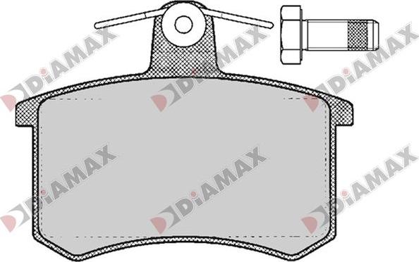 Diamax N09789 - Тормозные колодки, дисковые, комплект autospares.lv