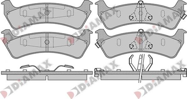 Diamax N09780 - Тормозные колодки, дисковые, комплект autospares.lv