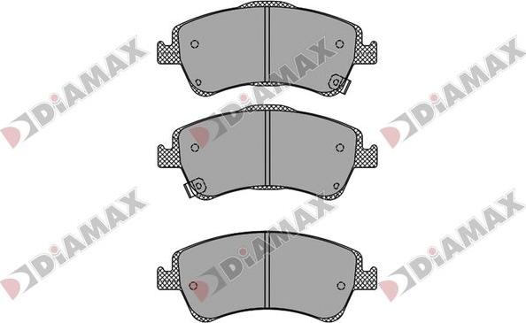 Diamax N09781 - Тормозные колодки, дисковые, комплект autospares.lv