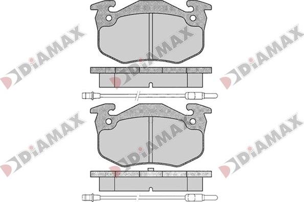 Diamax N09788 - Тормозные колодки, дисковые, комплект autospares.lv