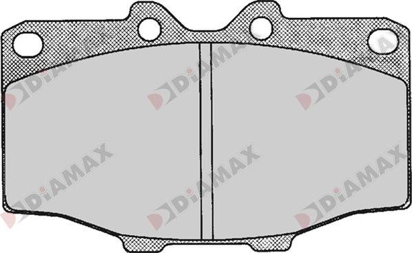 Diamax N09733 - Тормозные колодки, дисковые, комплект autospares.lv