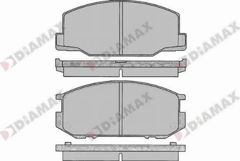 Diamax N09724 - Тормозные колодки, дисковые, комплект autospares.lv