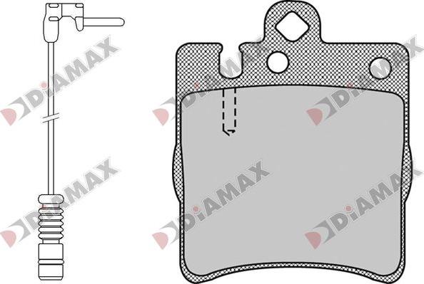 Diamax N09775A - Тормозные колодки, дисковые, комплект autospares.lv