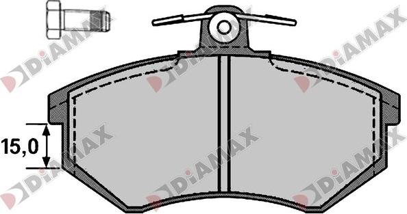 Diamax N09770 - Тормозные колодки, дисковые, комплект autospares.lv