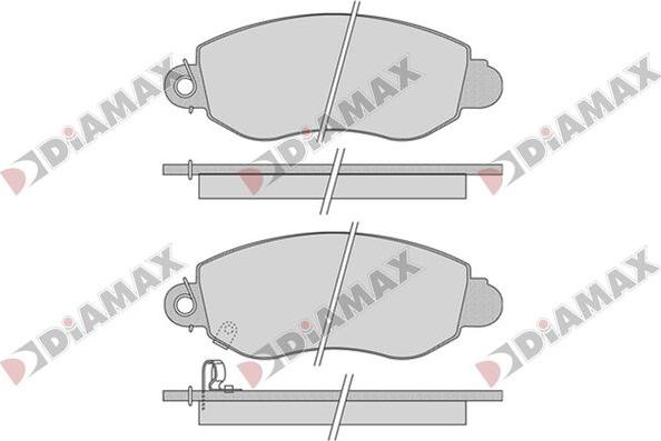 Diamax N09772 - Тормозные колодки, дисковые, комплект autospares.lv