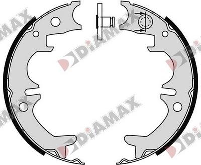 Diamax N01400 - Комплект тормозов, ручник, парковка autospares.lv