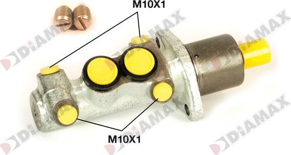 Diamax N01414 - Комплект тормозных колодок, барабанные autospares.lv