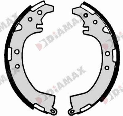 Diamax N01417 - Комплект тормозных колодок, барабанные autospares.lv